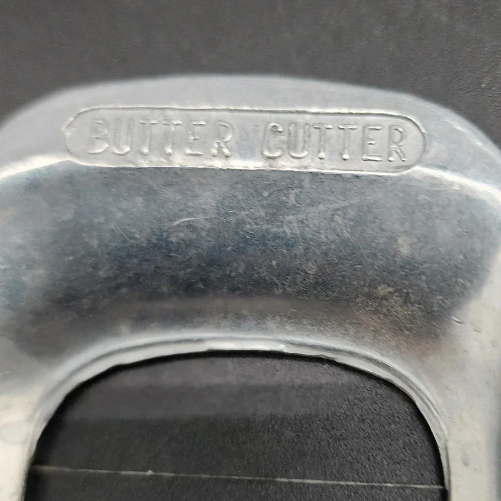 Uebel  Silver Butter Cutter Slicer Vintage Aluminum Kitchen Tool Retro MCM
